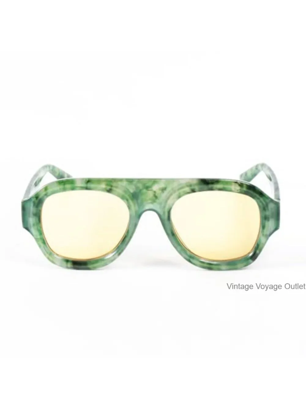 Retro Oversized Square Aviator Sunglasses Women UV Protection Plastic Frame